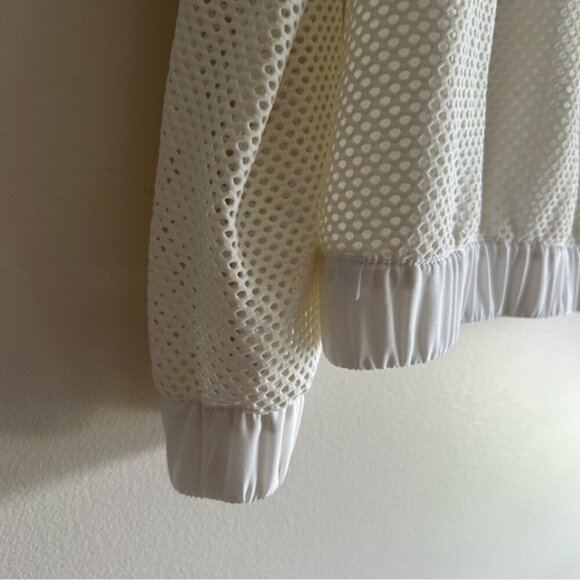 Lululemon Mesh on Mesh White Hooded Jacket - Picture 8 of 8